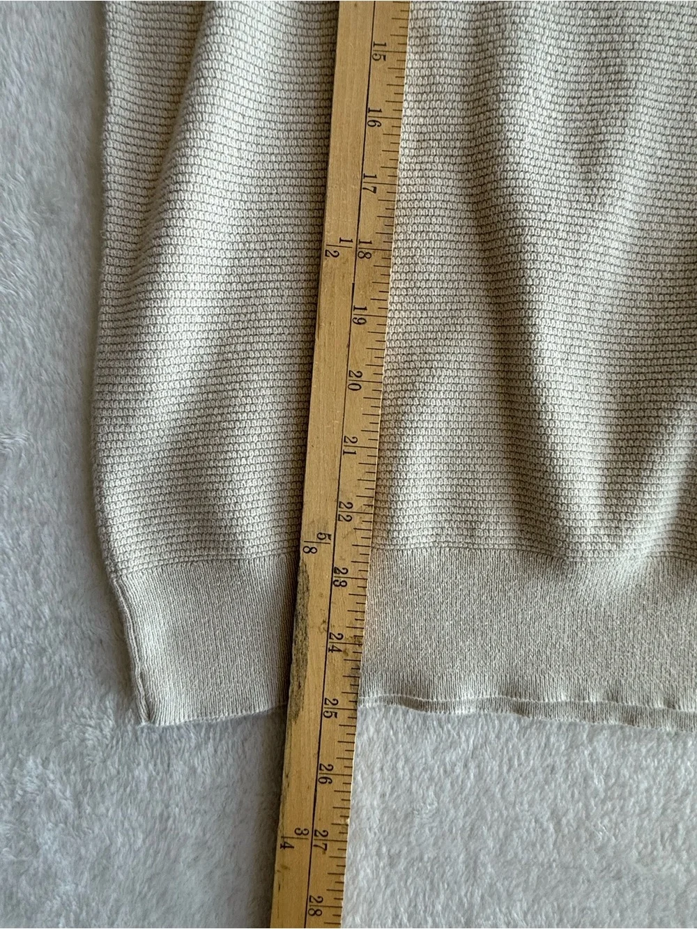 J.Crew 100% Cotton Cream Textured Crewneck Knit Sweater Men’s Large Beige